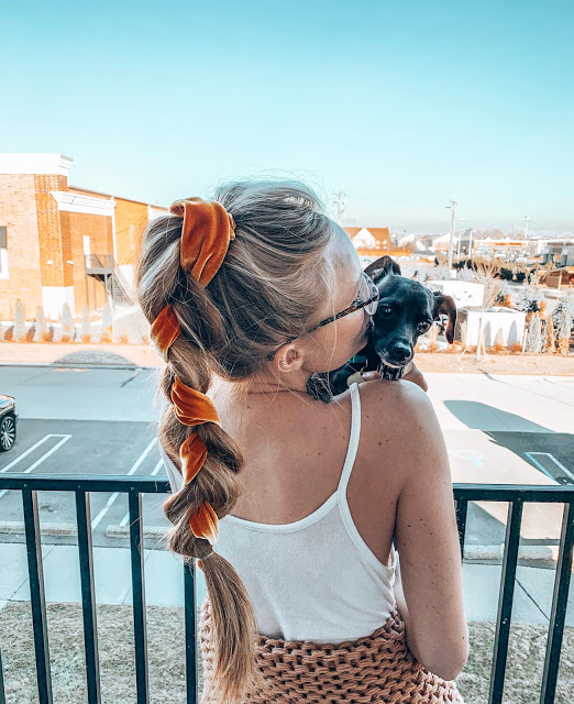 Braid with hair velvet hair scarf